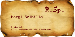Mergl Szibilla névjegykártya